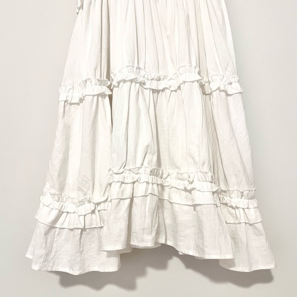 Princess Polly Romeo Tiered Ruffle Mini Dress in White - Picture 10 of 14